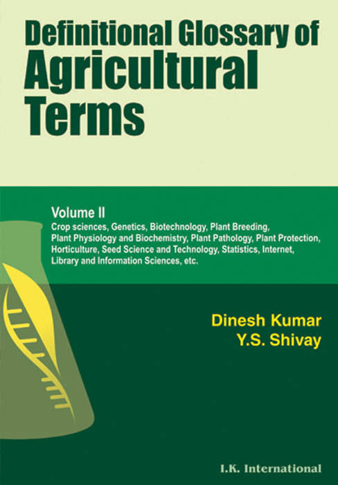 Definitional Glossary of Agricultural Terms, Vol-II