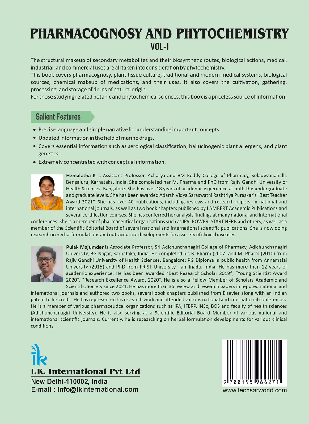 A Textbook of Pharmacognosy and  Phytochemistry Vol-I